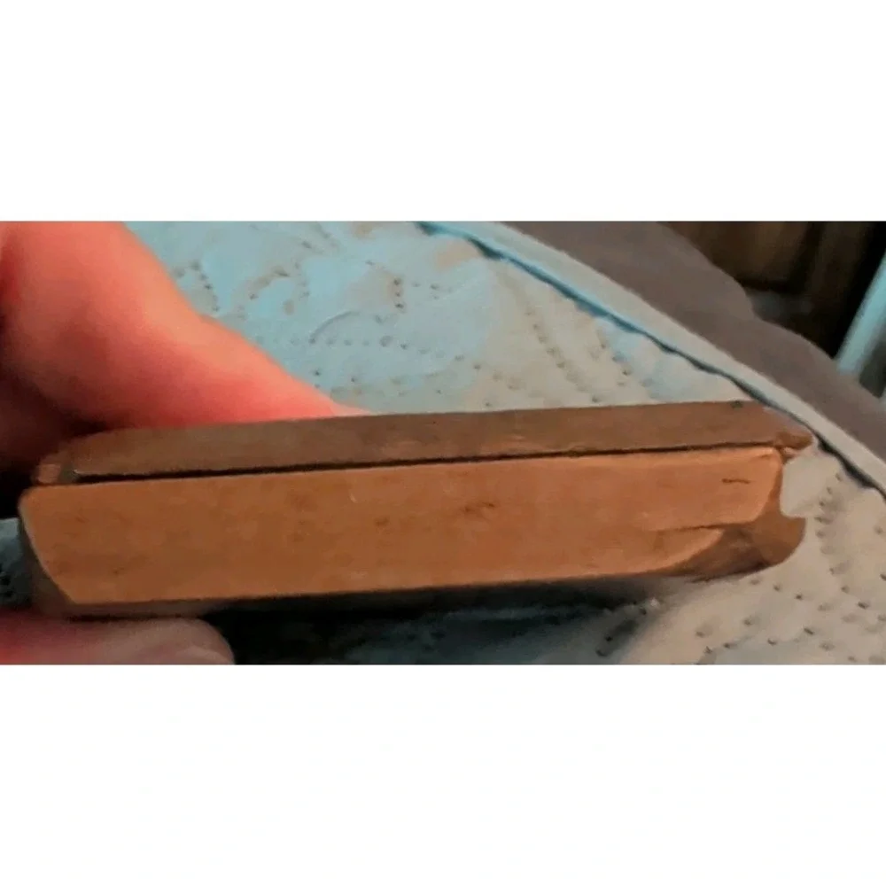 Antique  Wооden Folding  Pocket Compass Sundial Painted.Circa 1800.With Name.